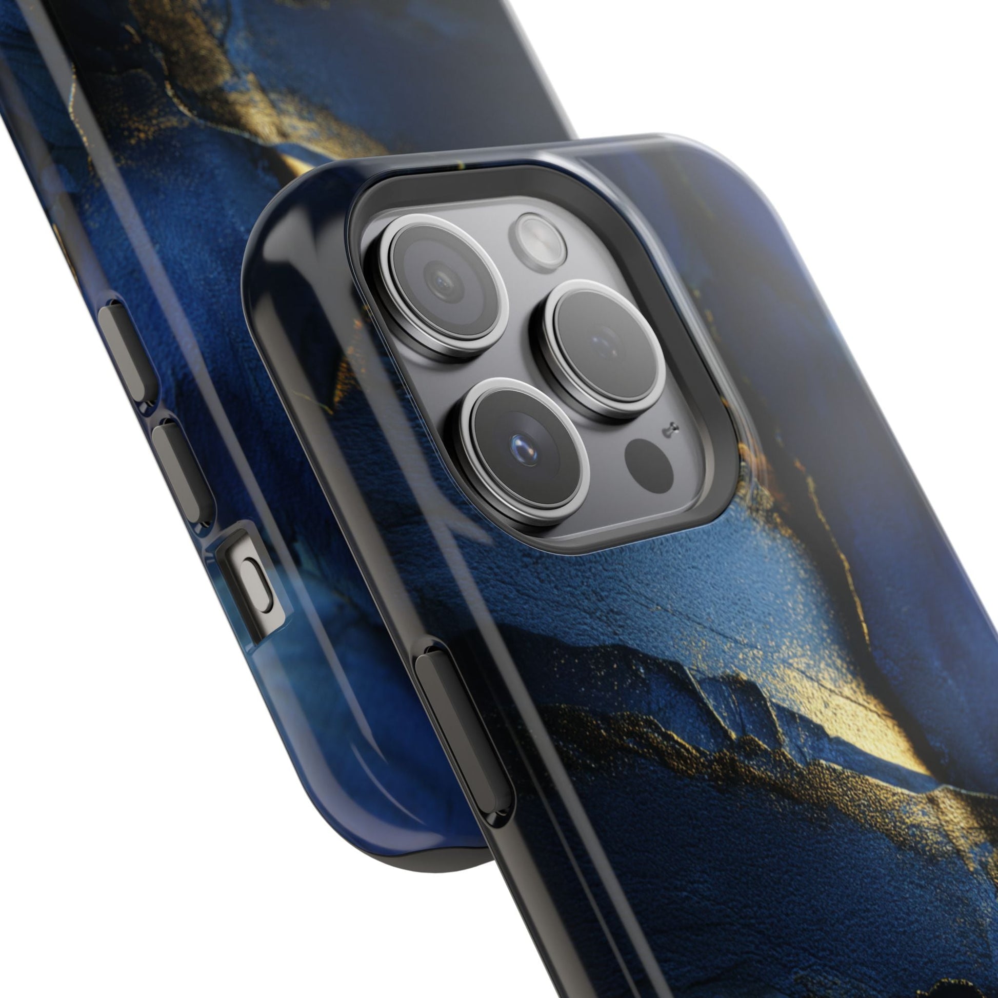 Phone Case - Blue and Gold 8k HD Design - Magnetic Tough Cases Printify