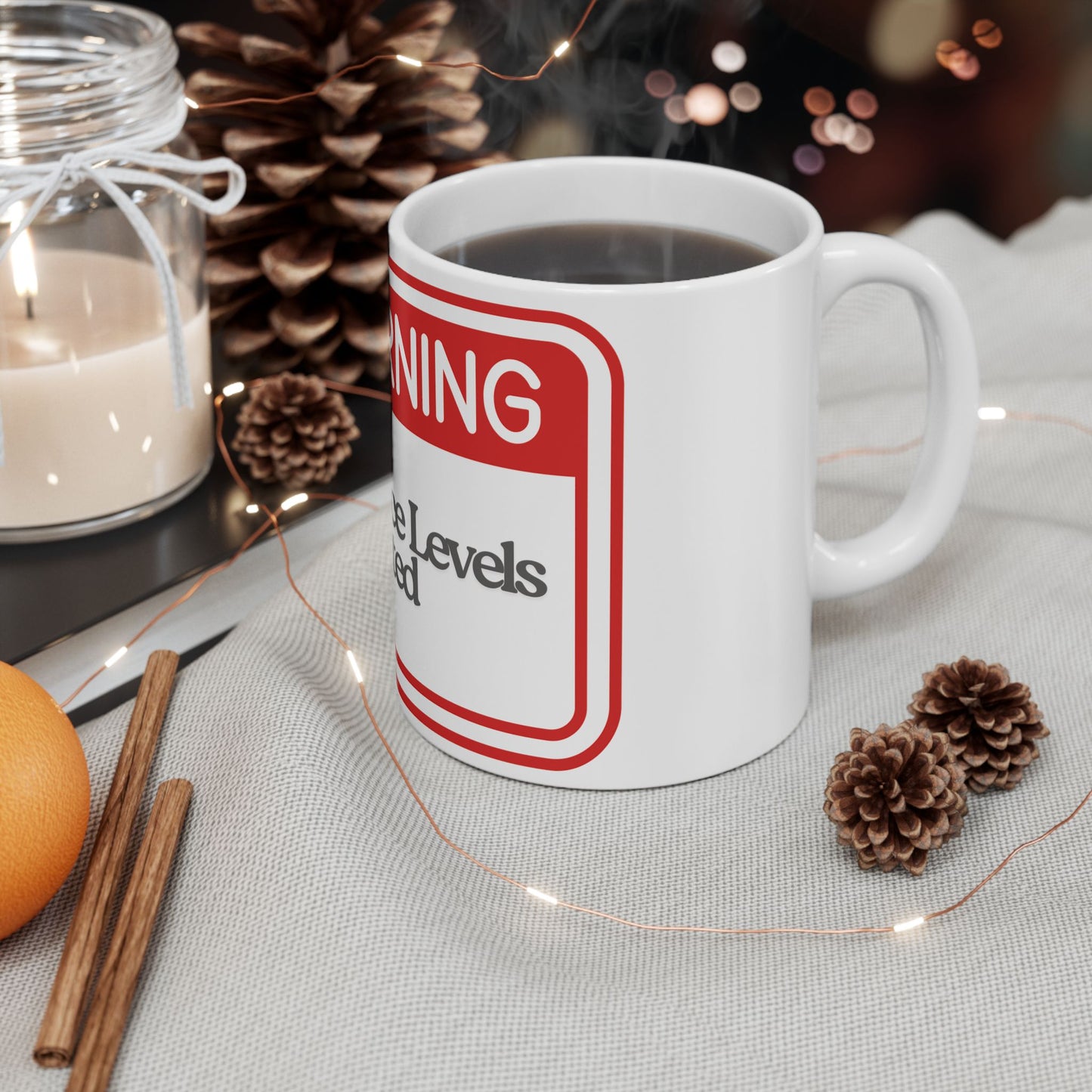 Warning Mug: Low Patience Levels Detected', Fun Coffee Cup, Gift for Coworkers, Office Humor, Birthday Present