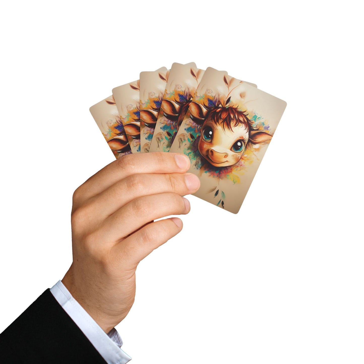 Highland Cow Artistic Playing Cards Set, Poker Cards with Unique Designs, Gift for Card Game Lovers, Fun Family Game, Housewarming Gift