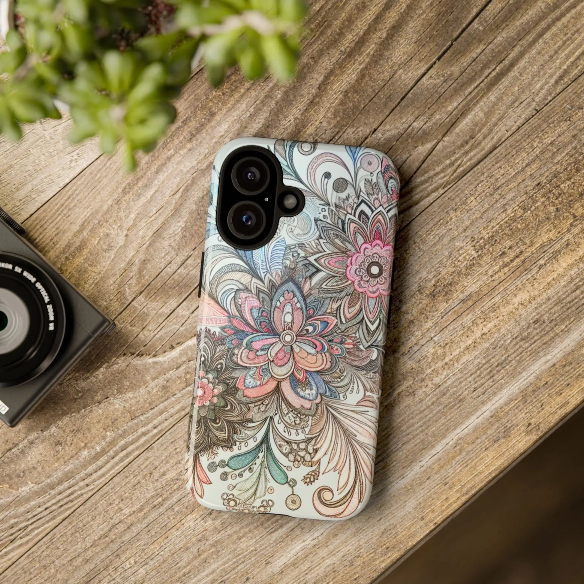 Floral Phone Case, Tough Cases, Protective mobile cover for flower lovers, Gift for her, Stylish phone accessory, Unique floral [...] Printify