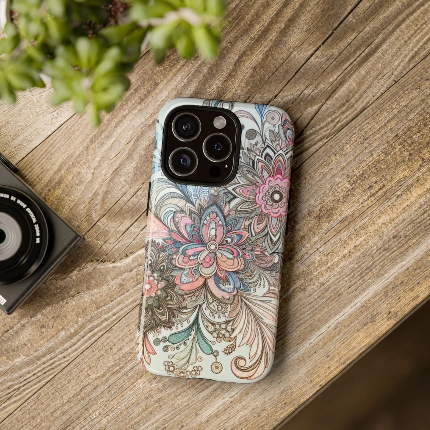 Floral Phone Case, Tough Cases, Protective mobile cover for flower lovers, Gift for her, Stylish phone accessory, Unique floral [...] Printify