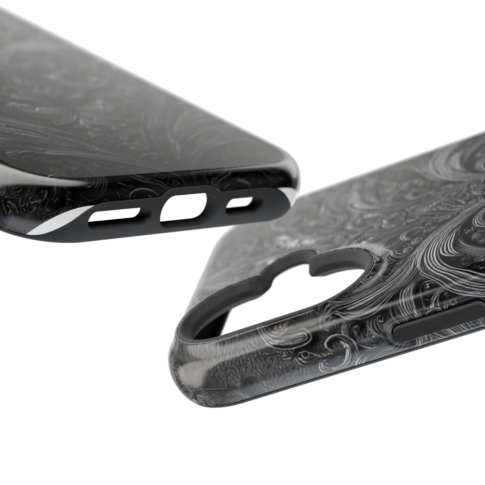 Phone Cases - Elegant Vintage Black Lace Design Printify