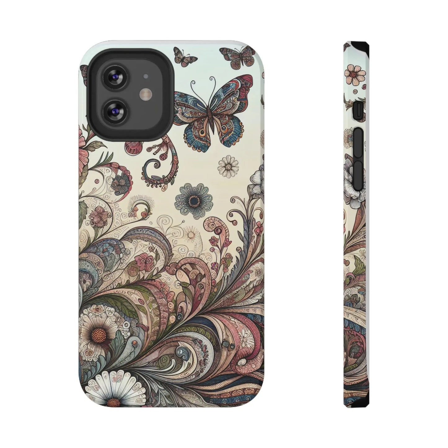 Phone Cases Whimsical Butterflies and Sunflowers Design Printify