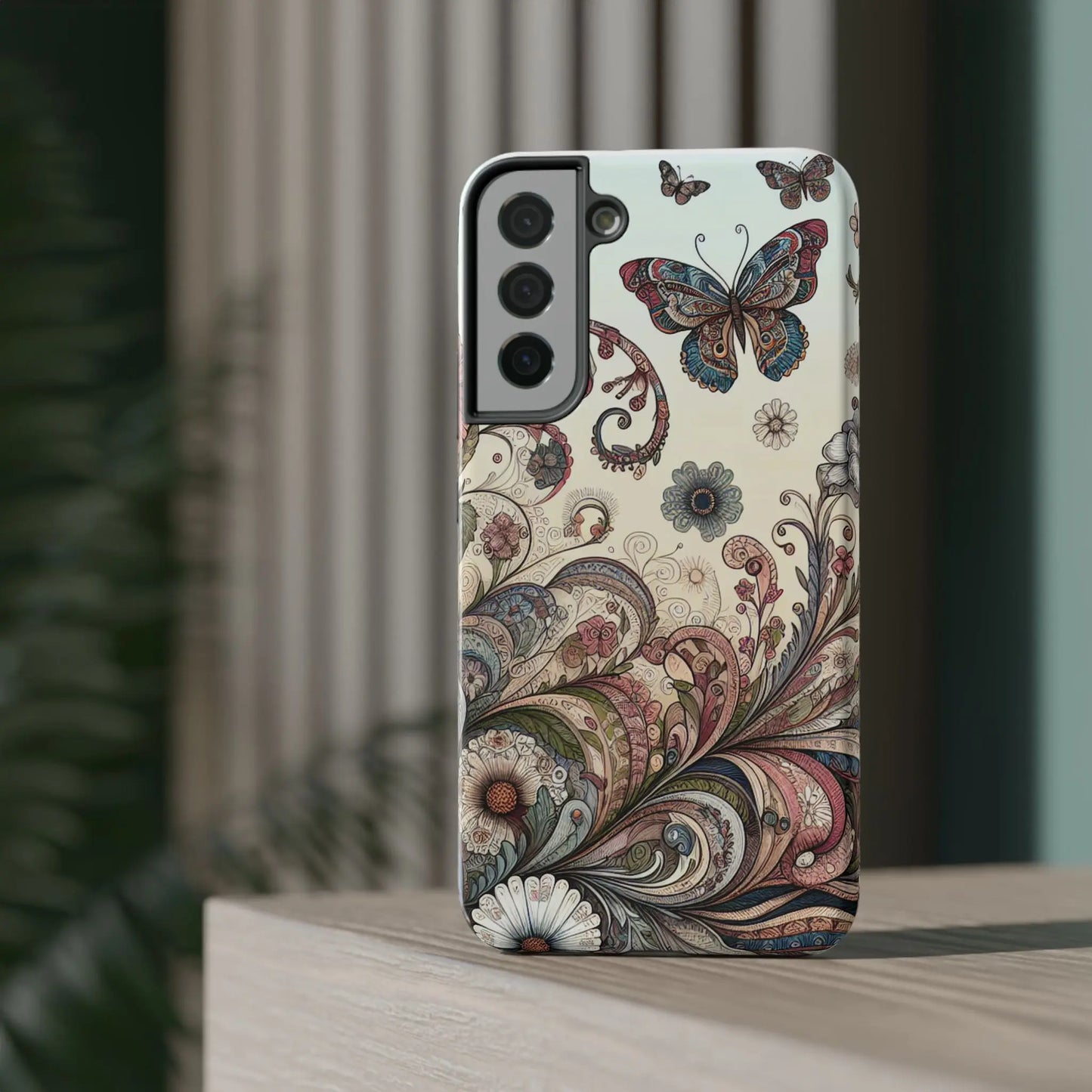 Phone Cases Whimsical Butterflies and Sunflowers Design Printify