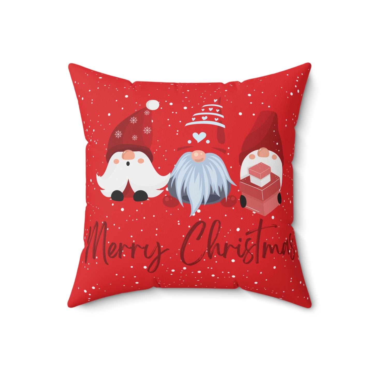 Christmas Gnome Pillow, Holiday Decor, Cozy Home Accent, Gift for Friends, Seasonal Cushion
