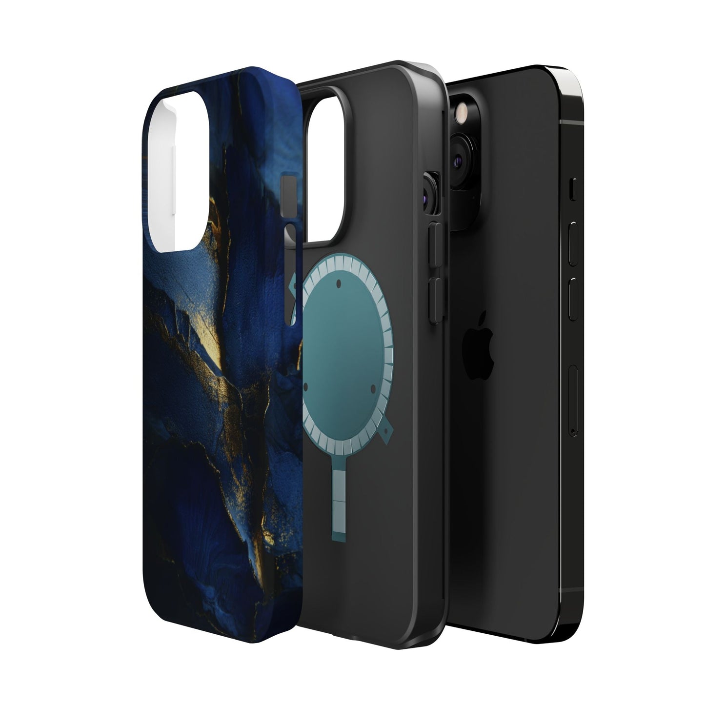 Phone Case - Blue and Gold 8k HD Design - Magnetic Tough Cases Printify