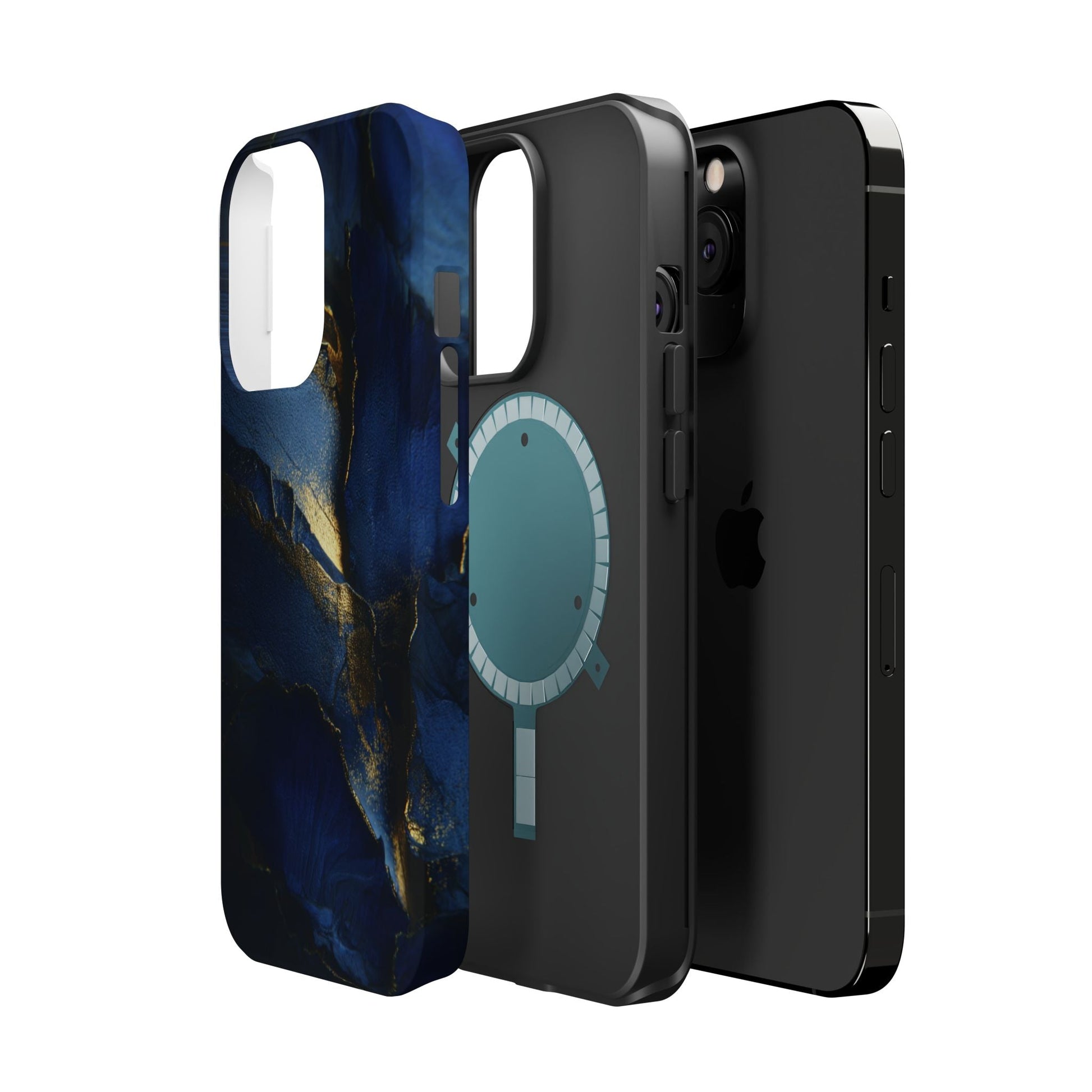 Phone Case - Blue and Gold 8k HD Design - Magnetic Tough Cases Printify