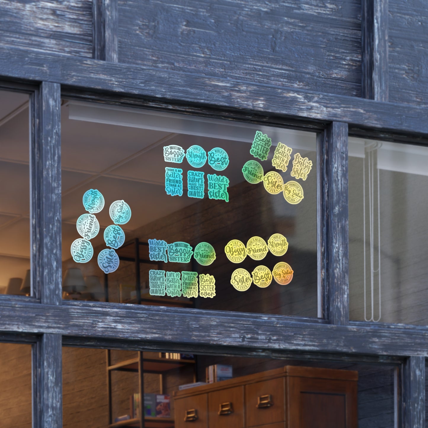 Sisterhood Sticker Bundle | 5 Sheets (125 Stickers) | White, Transparent or Holographic | Big Sister, Little Sis, Best Sister Gift