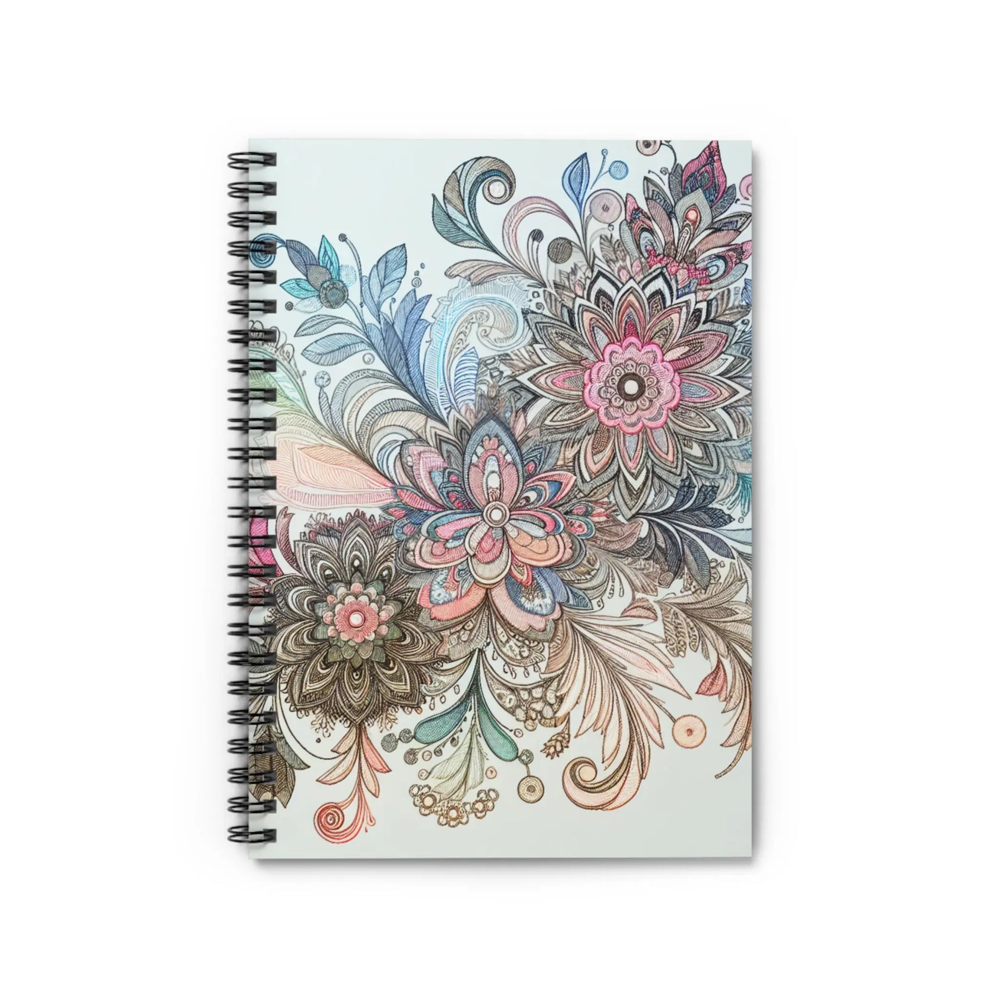 Floral Spiral Notebook - Artistic Ruled Pages for Journaling, Note-Taking, Gifts, School, and Self-Expression Printify