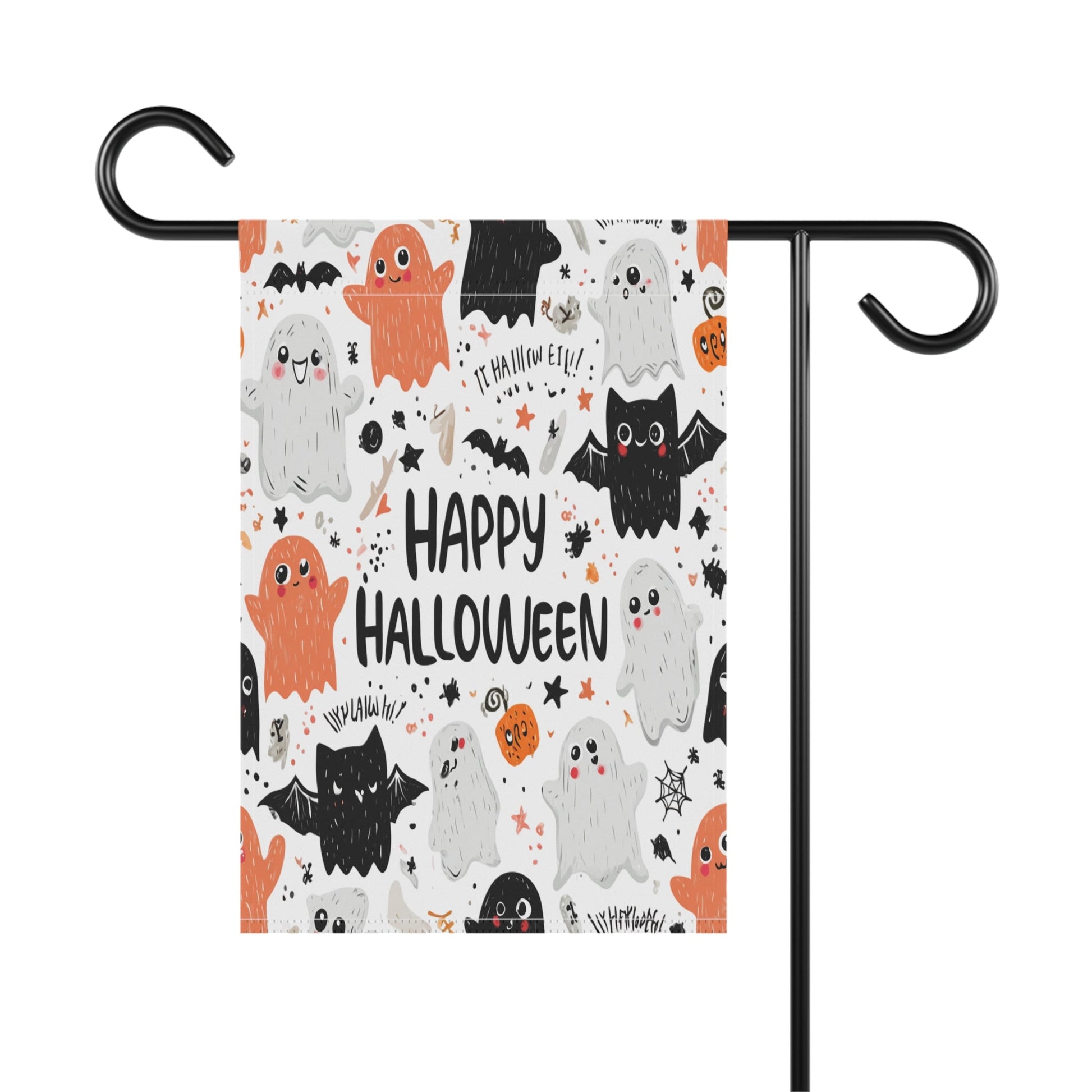 Halloween Garden Banner, Spooky Outdoor Decor, Fall Decorations, Seasonal Yard Sign, Trick or Treat Flag Printify