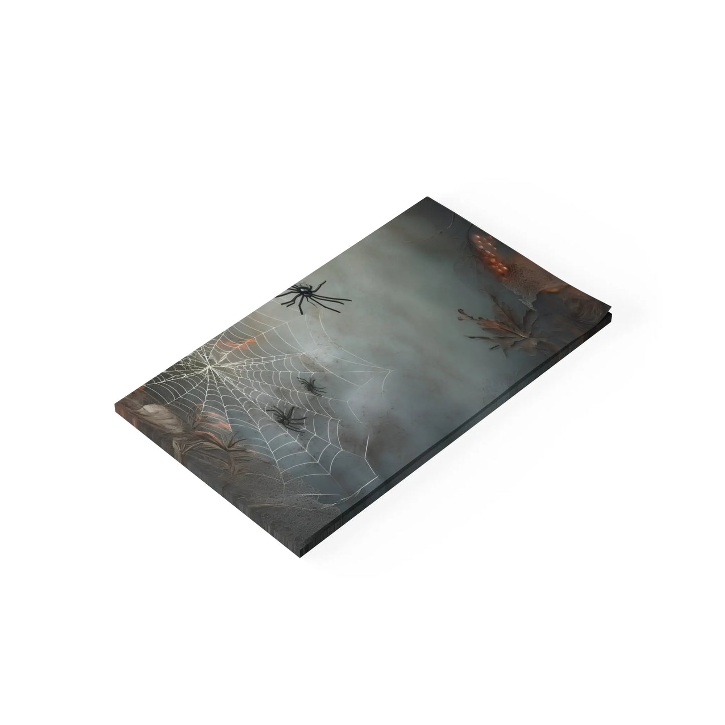 Note Pads - Spooky Spider and Web Design Halloween Stationery Printify