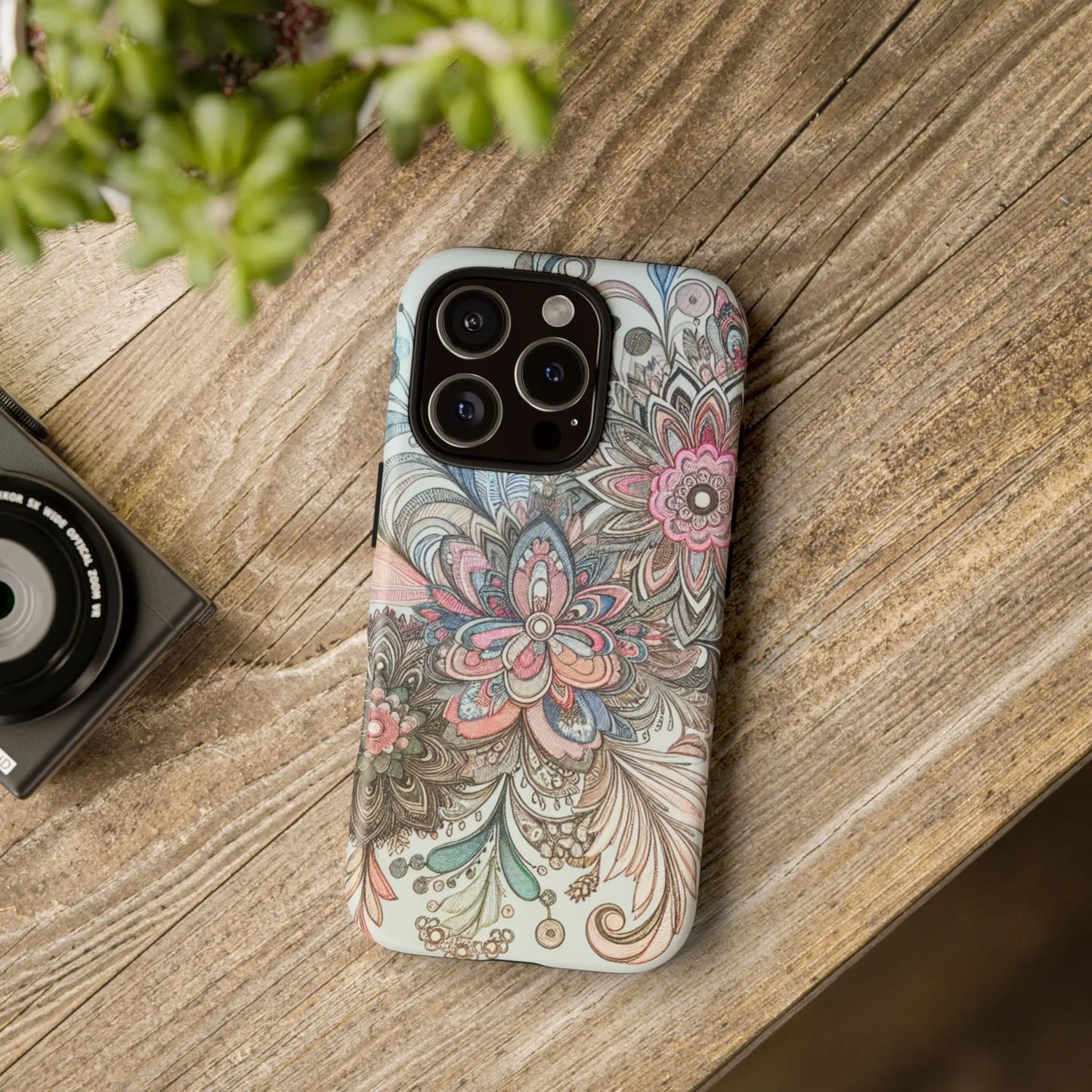 Floral Phone Case, Tough Cases, Protective mobile cover for flower lovers, Gift for her, Stylish phone accessory, Unique floral [...] Printify