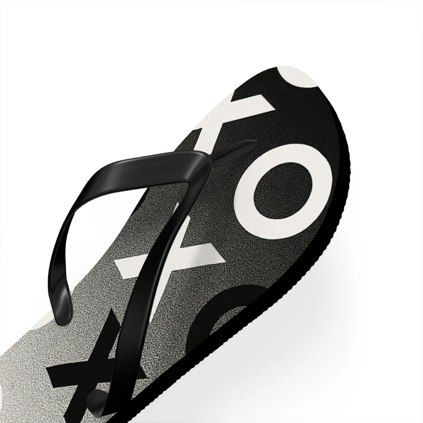 Stylish Flip Flops with Minimalist OX Design, Beach Footwear, Summer Sandals, Casual Summer Vibes, Vacation Essentials Printify