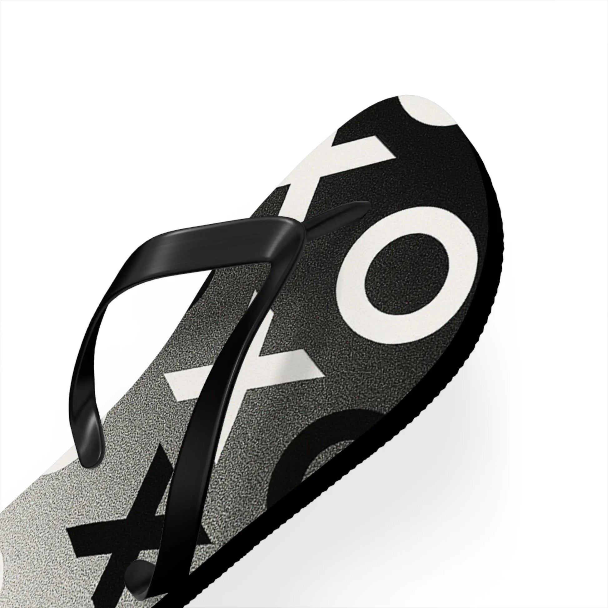 Stylish Flip Flops with Minimalist OX Design, Beach Footwear, Summer Sandals, Casual Summer Vibes, Vacation Essentials Printify