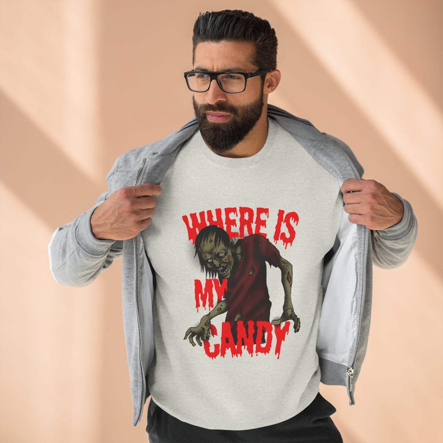 Spooky Halloween Crewneck Sweatshirt with Zombie Design | Unisex Graphic Sweater | Where Is My Candy | Fall Fashion, Halloween Gift, [...]