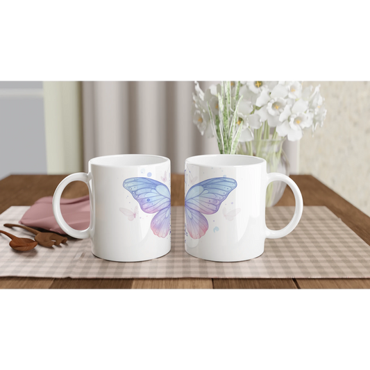 Zodiac Gemini  - Socially Butterflies - White 11oz Ceramic Mug | Unique Everyday Designz Home, Gifts & Apparel A Lid for Every Pot ~Everyday Designz~