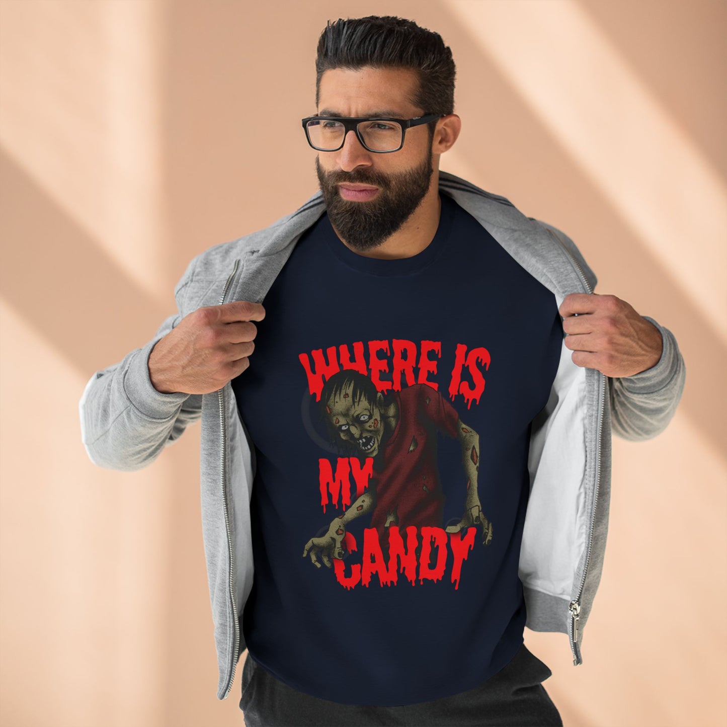 Spooky Halloween Crewneck Sweatshirt with Zombie Design | Unisex Graphic Sweater | Where Is My Candy | Fall Fashion, Halloween Gift, [...]