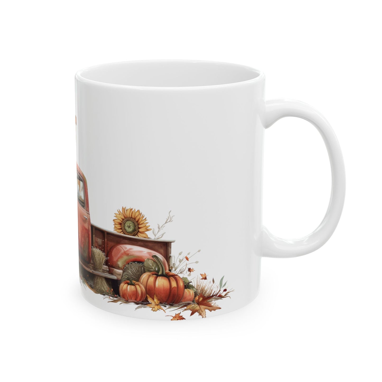 Autumn Harvest Ceramic Mug | Rustic Fall Coffee Cup | Thanksgiving Gift, Pumpkin Decor, Cozy Vibes, Harvest Season