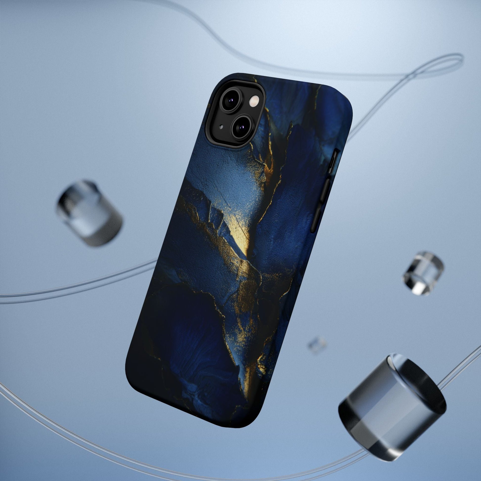 Phone Case - Blue and Gold 8k HD Design - Magnetic Tough Cases Printify