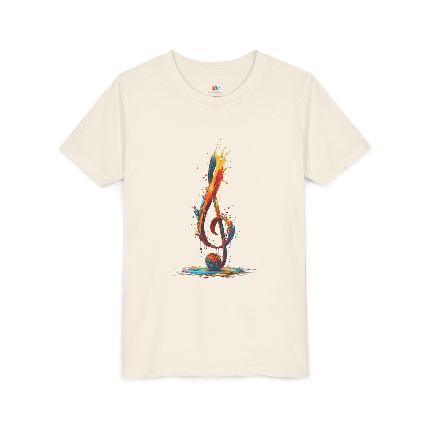 Youth Music Note Tee, Colorful Treble Clef Shirt, Kids Musical Gift, Summer Fun Top, Music Lover T-Shirt