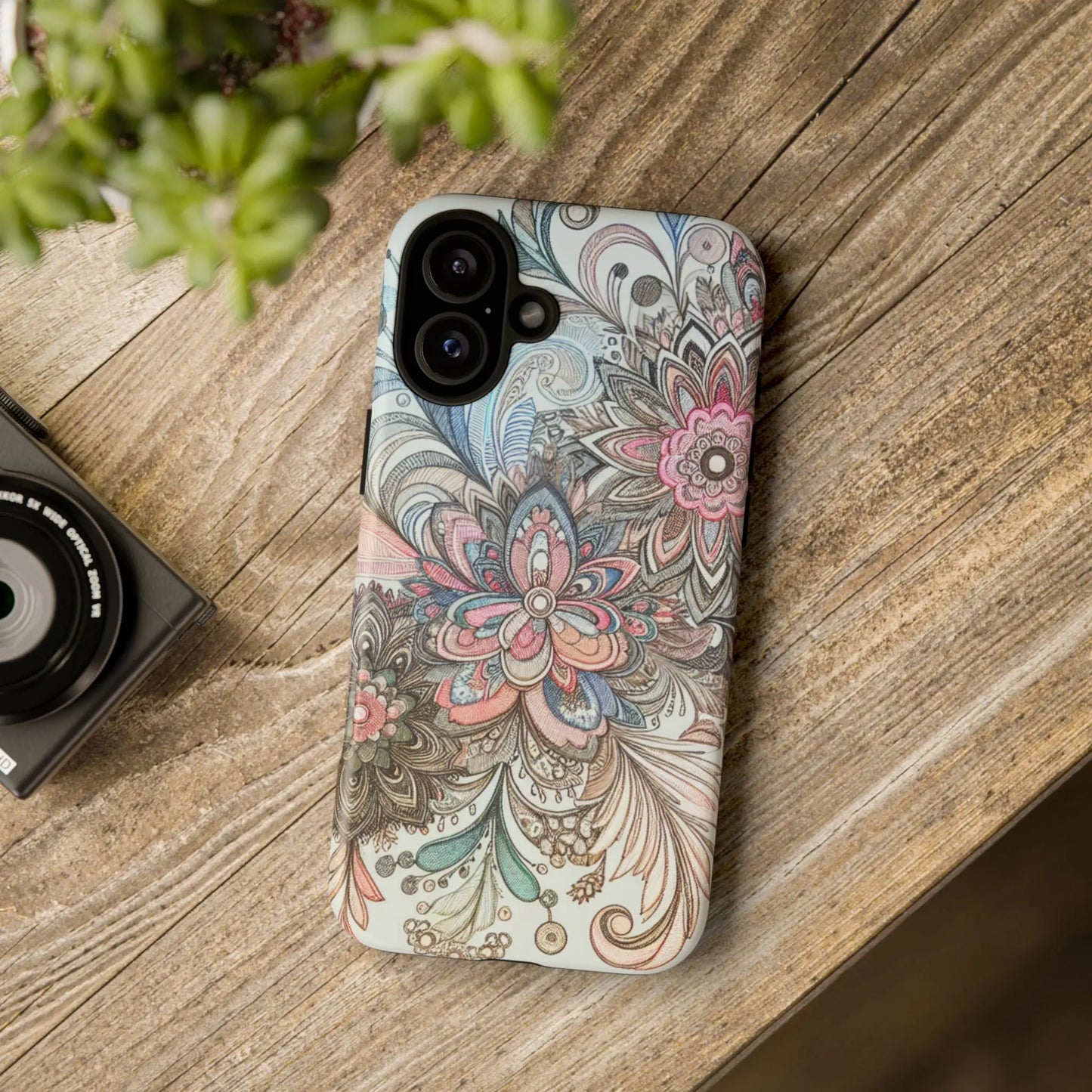 Floral Phone Case, Tough Cases, Protective mobile cover for flower lovers, Gift for her, Stylish phone accessory, Unique floral [...] Printify