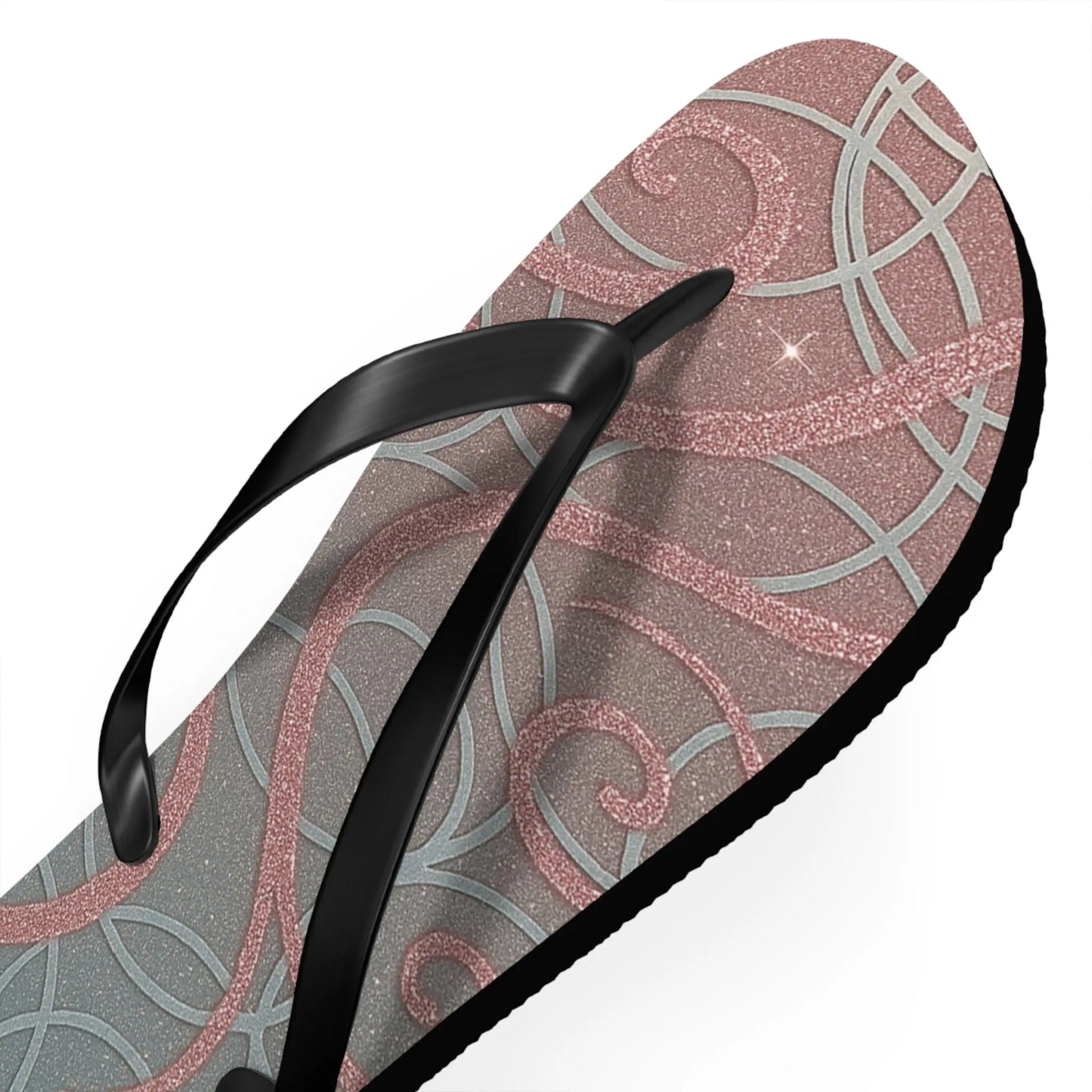 Elegant Swirl Flip Flops | Stylish Summer Footwear, Beach Vibes, Vacation Sandals, Poolside Comfort, Perfect Gift Printify