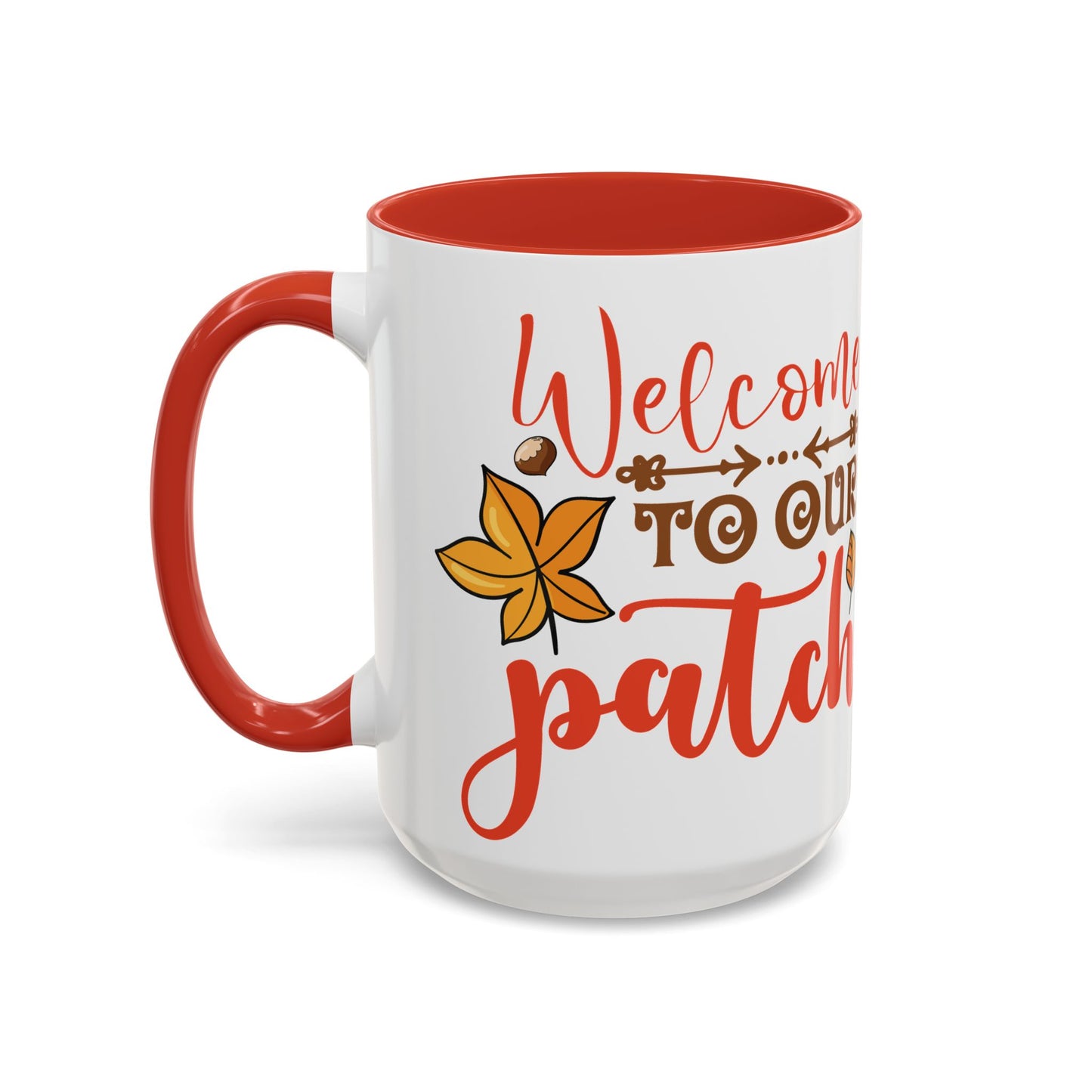 Accent Coffee Mug - Welcome to Our Patch Pumpkin Family Design
