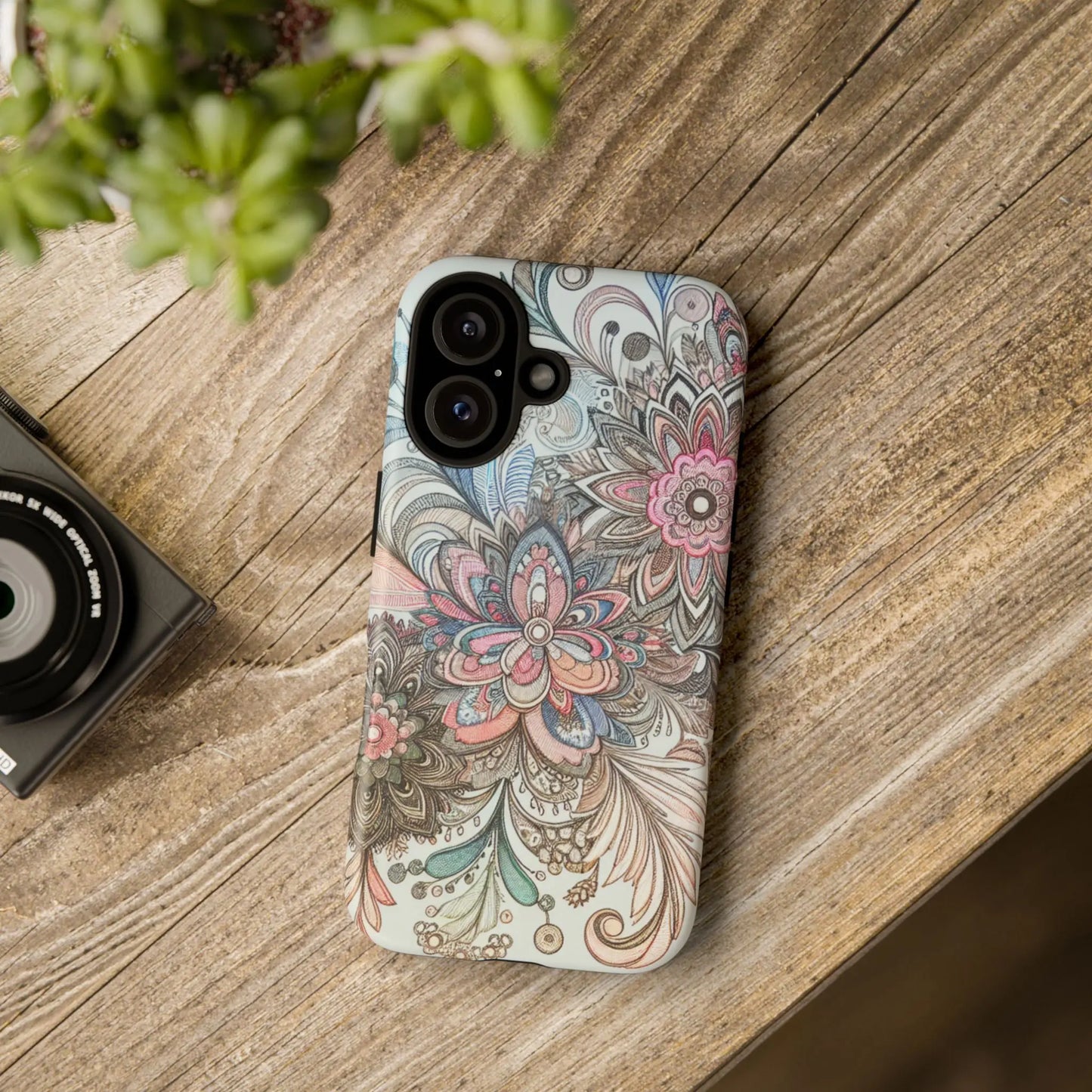 Floral Phone Case, Tough Cases, Protective mobile cover for flower lovers, Gift for her, Stylish phone accessory, Unique floral [...] Printify