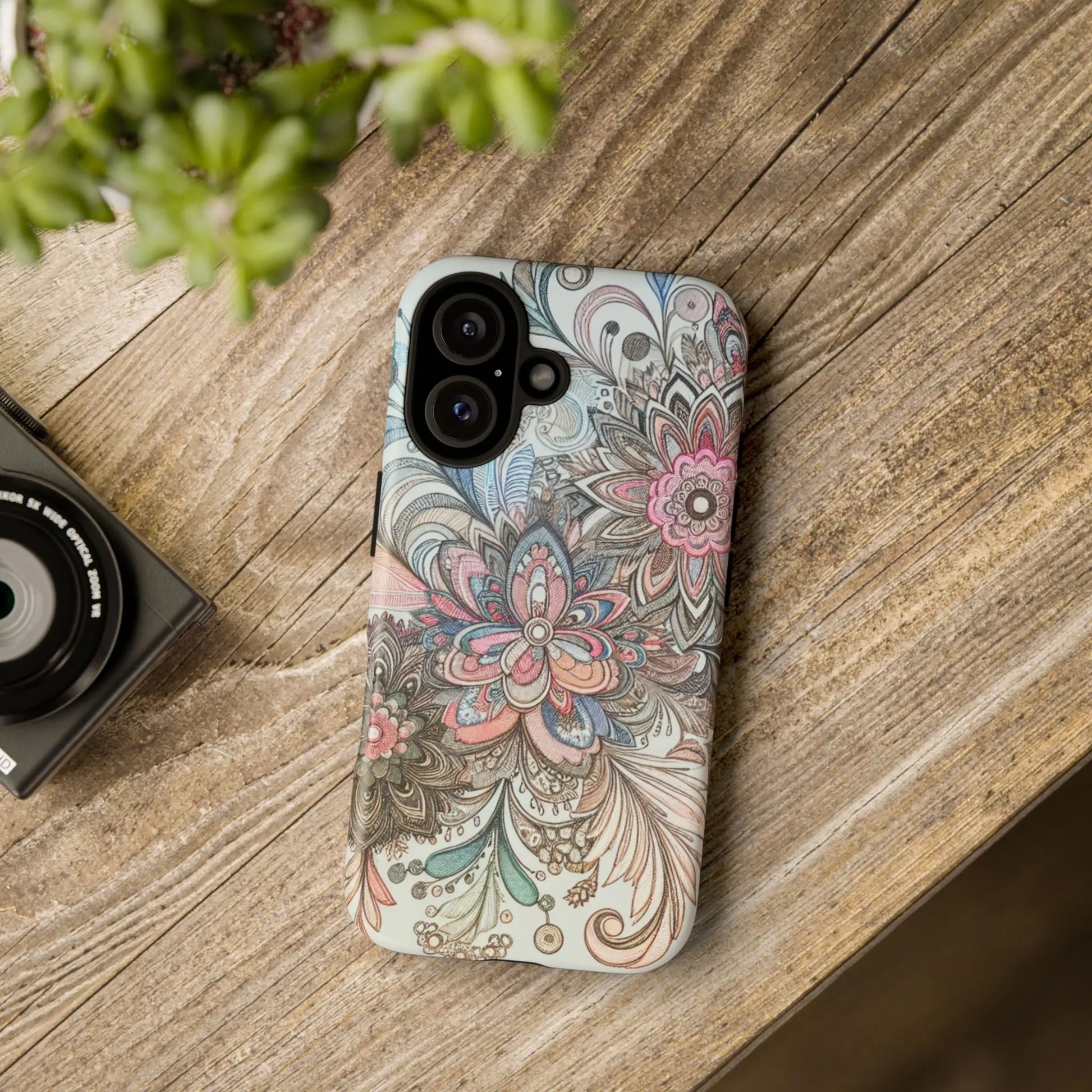 Floral Phone Case, Tough Cases, Protective mobile cover for flower lovers, Gift for her, Stylish phone accessory, Unique floral [...] Printify