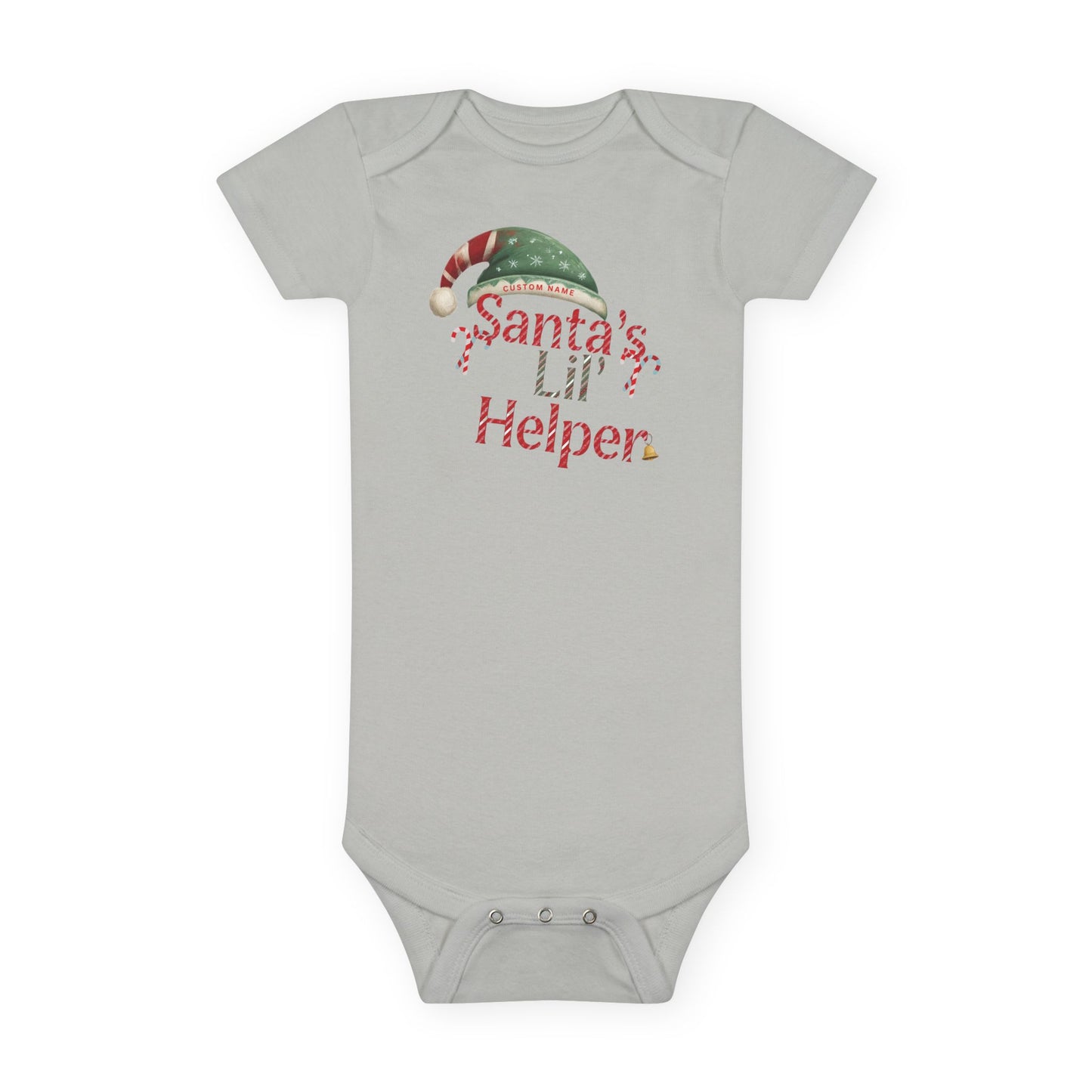 Personalized Santa's Lil Helper Baby Onesie, Christmas Baby Outfit, Holiday Gift for New Parents, Cute Baby Bodysuit, Infant Wear