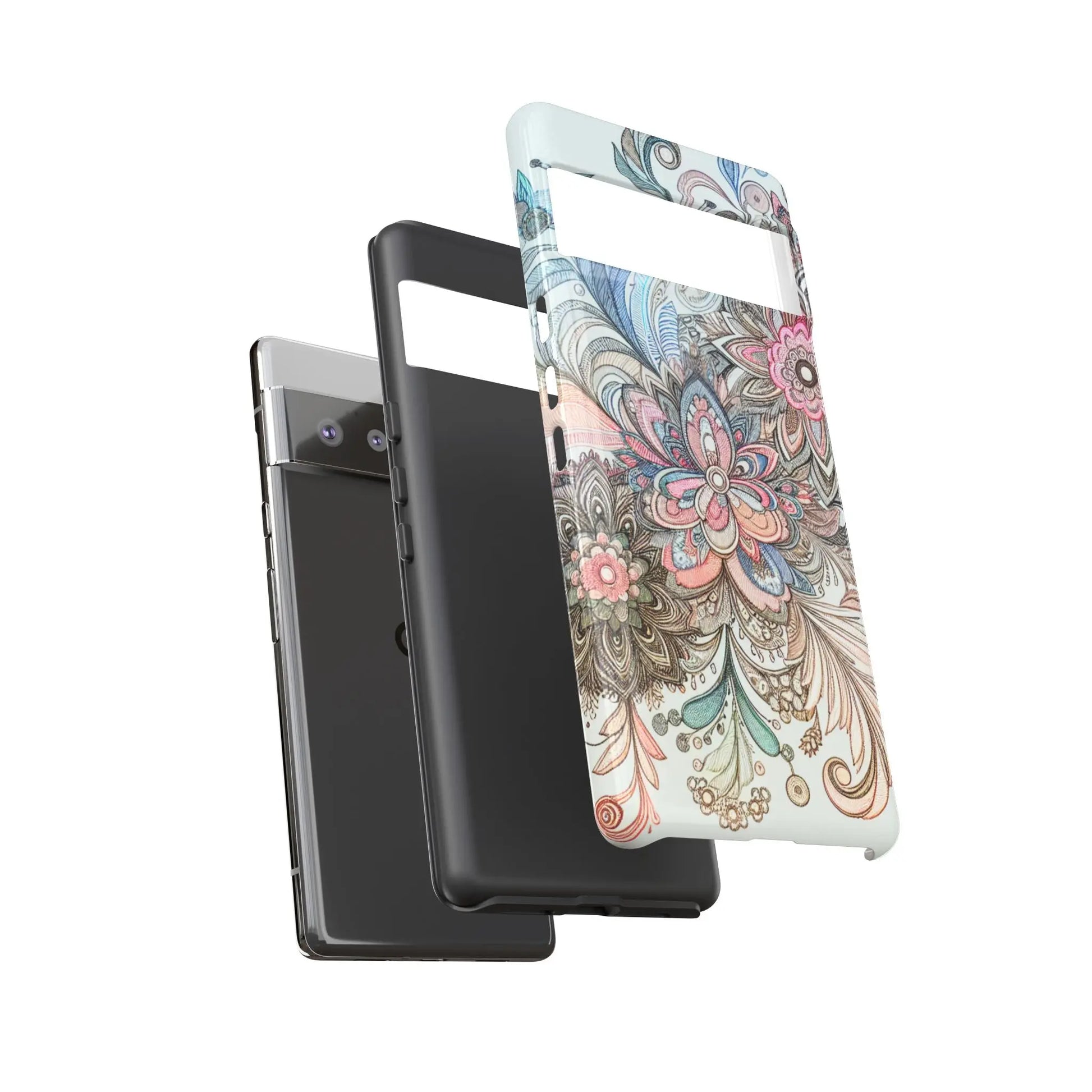 Floral Phone Case, Tough Cases, Protective mobile cover for flower lovers, Gift for her, Stylish phone accessory, Unique floral [...] Printify