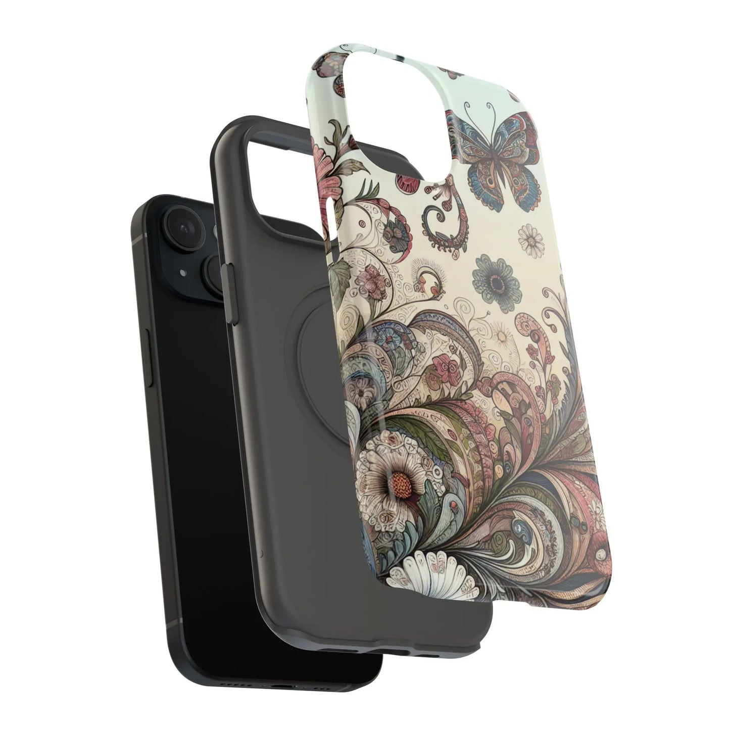 Phone Cases Whimsical Butterflies and Sunflowers Design Printify