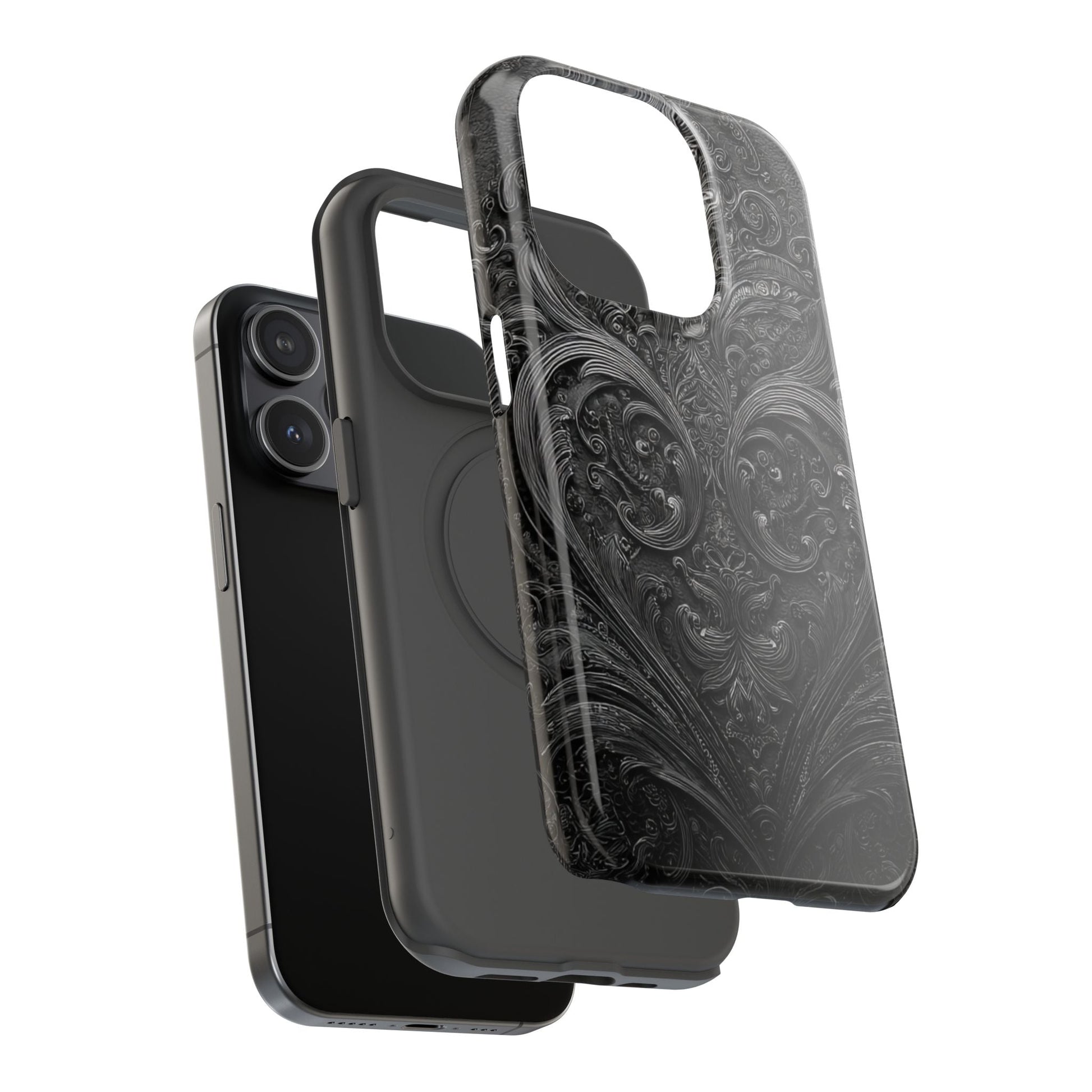 Phone Cases - Elegant Vintage Black Lace Design Printify