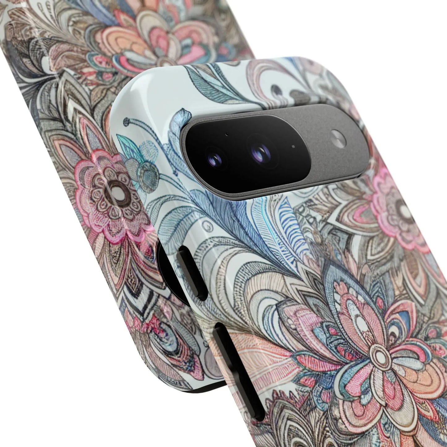 Floral Phone Case, Tough Cases, Protective mobile cover for flower lovers, Gift for her, Stylish phone accessory, Unique floral [...] Printify