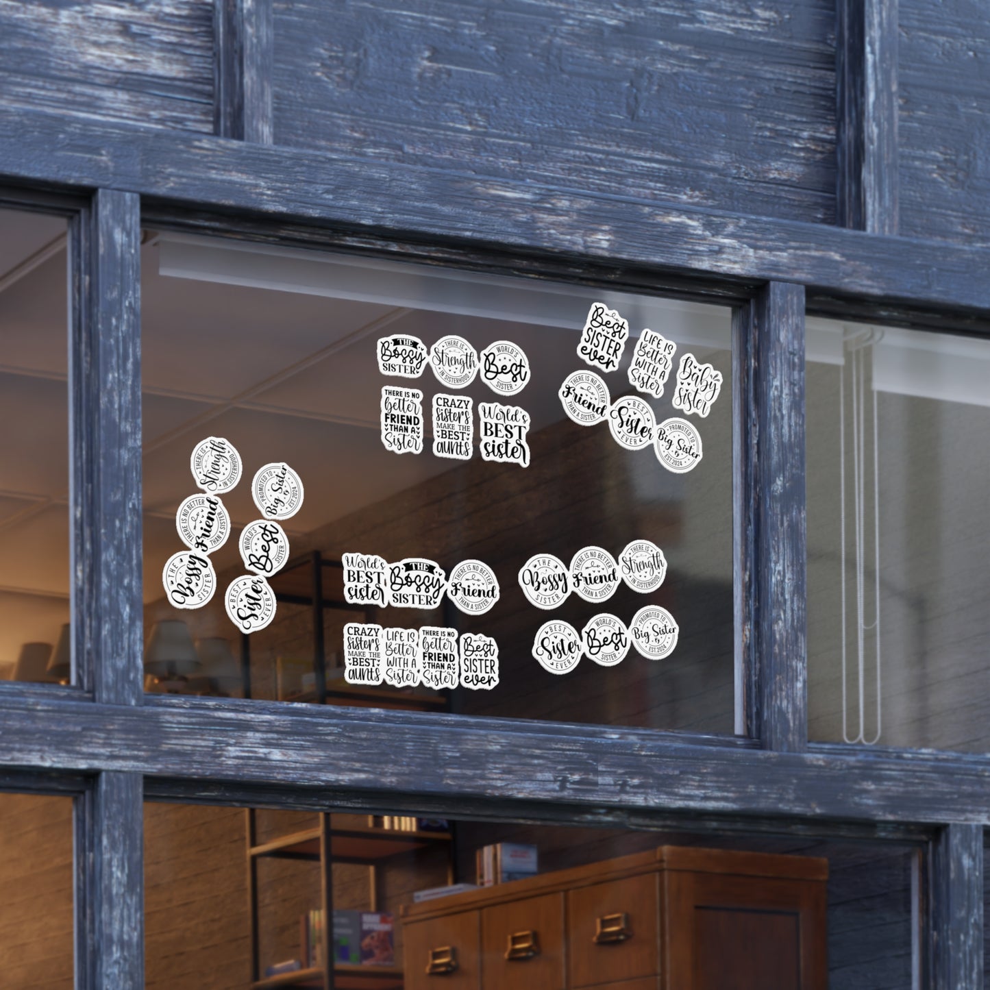 Sisterhood Sticker Bundle | 5 Sheets (125 Stickers) | White, Transparent or Holographic | Big Sister, Little Sis, Best Sister Gift