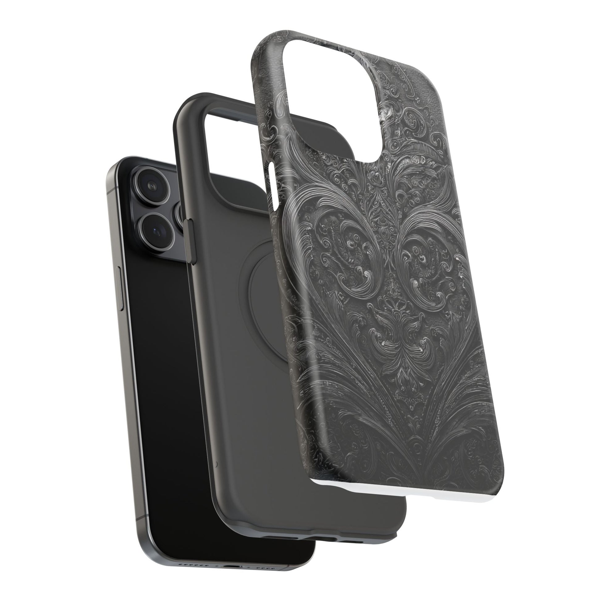 Phone Cases - Elegant Vintage Black Lace Design Printify