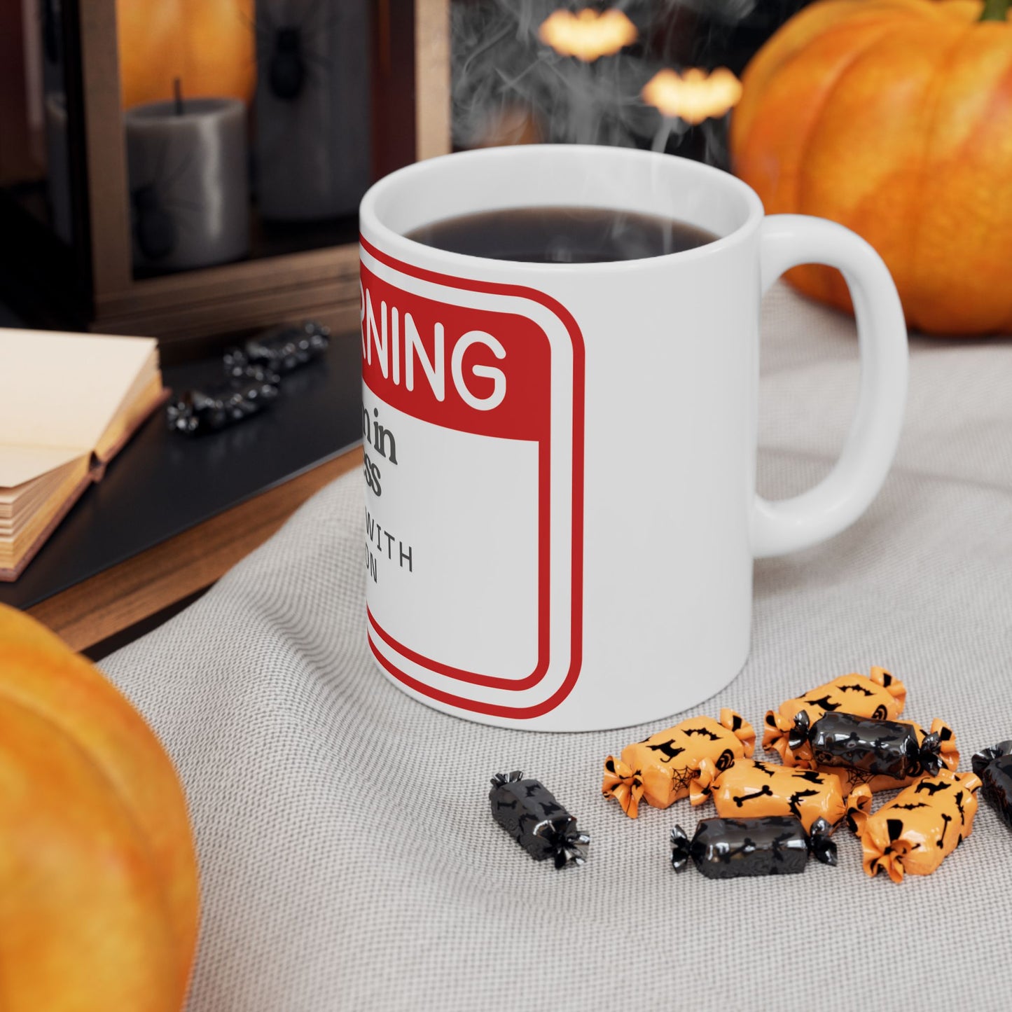 Warning Mug, Funny Coffee Cup, Sarcastic Tea Mug, Sassy Office Gift, Snarky Kitchen Decor, Novelty Cup for Friends