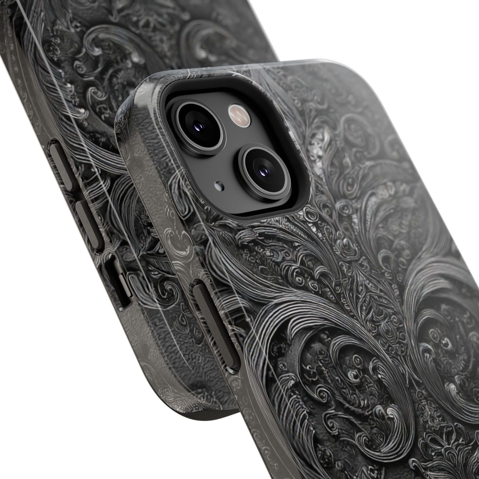 Phone Cases - Elegant Vintage Black Lace Design Printify