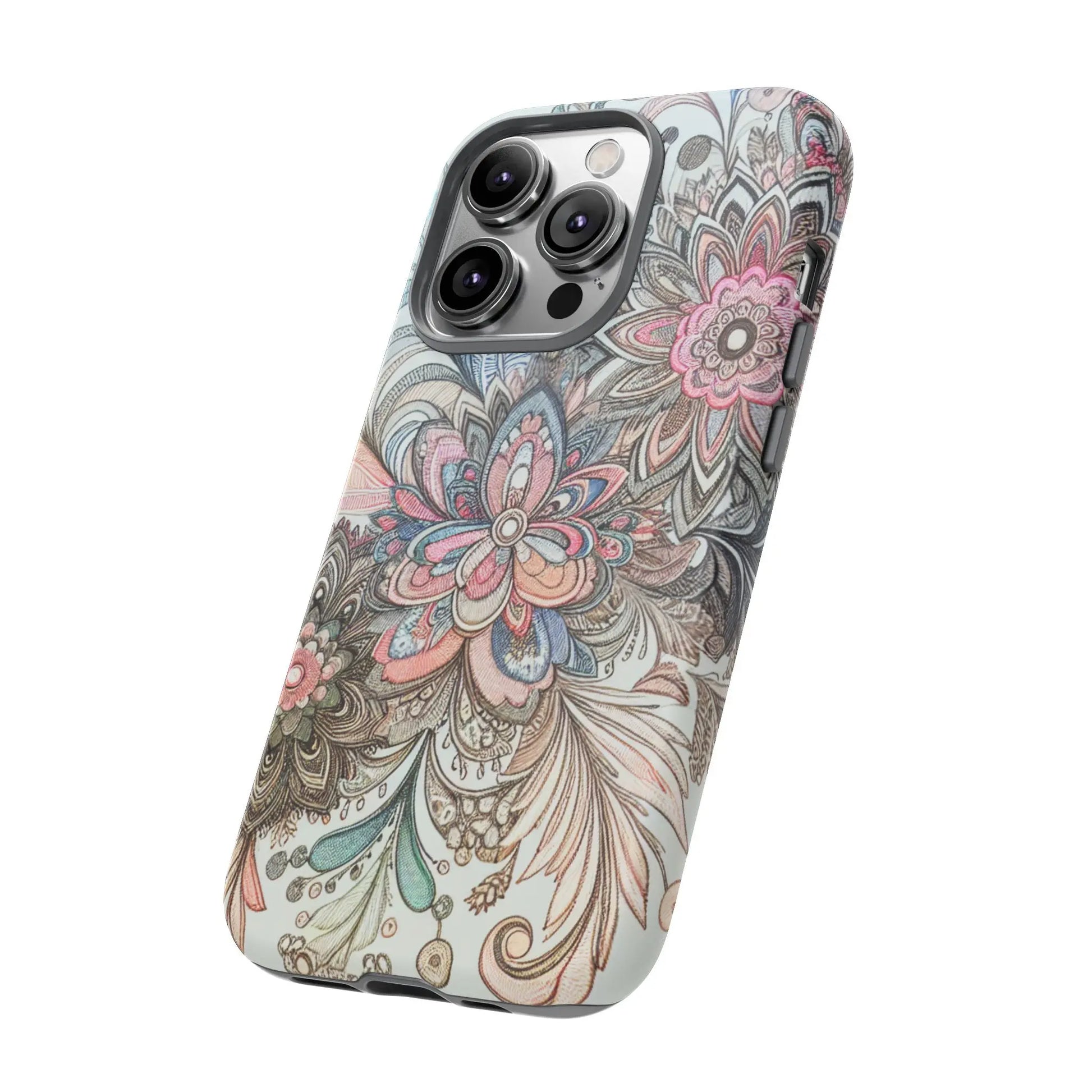 Floral Phone Case, Tough Cases, Protective mobile cover for flower lovers, Gift for her, Stylish phone accessory, Unique floral [...] Printify