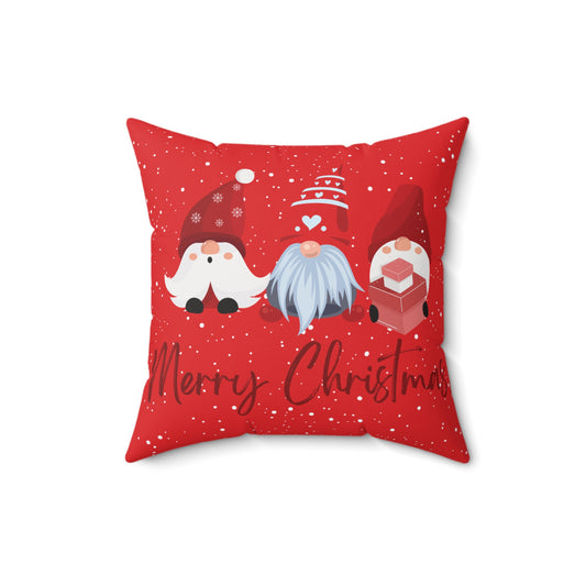 Christmas Gnome Pillow, Holiday Decor, Cozy Home Accent, Gift for Friends, Seasonal Cushion
