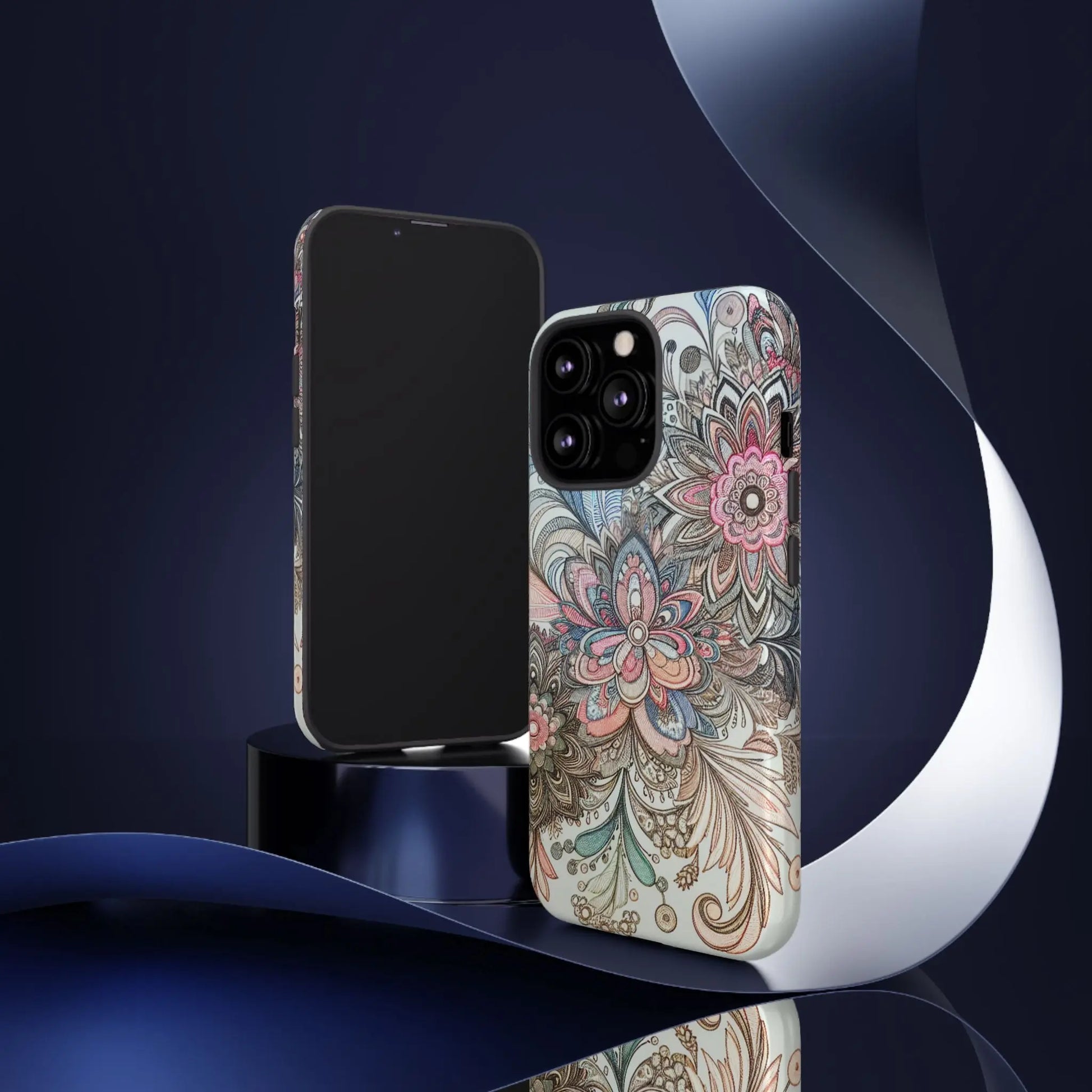 Floral Phone Case, Tough Cases, Protective mobile cover for flower lovers, Gift for her, Stylish phone accessory, Unique floral [...] Printify