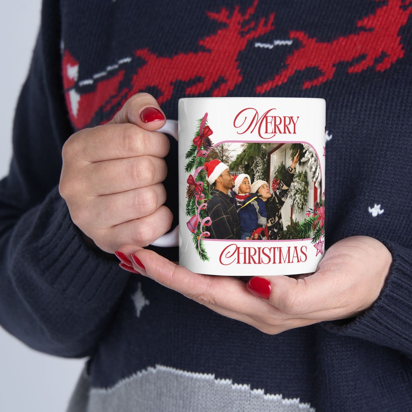 Personalized Photo Christmas Mug (11oz, 15oz)