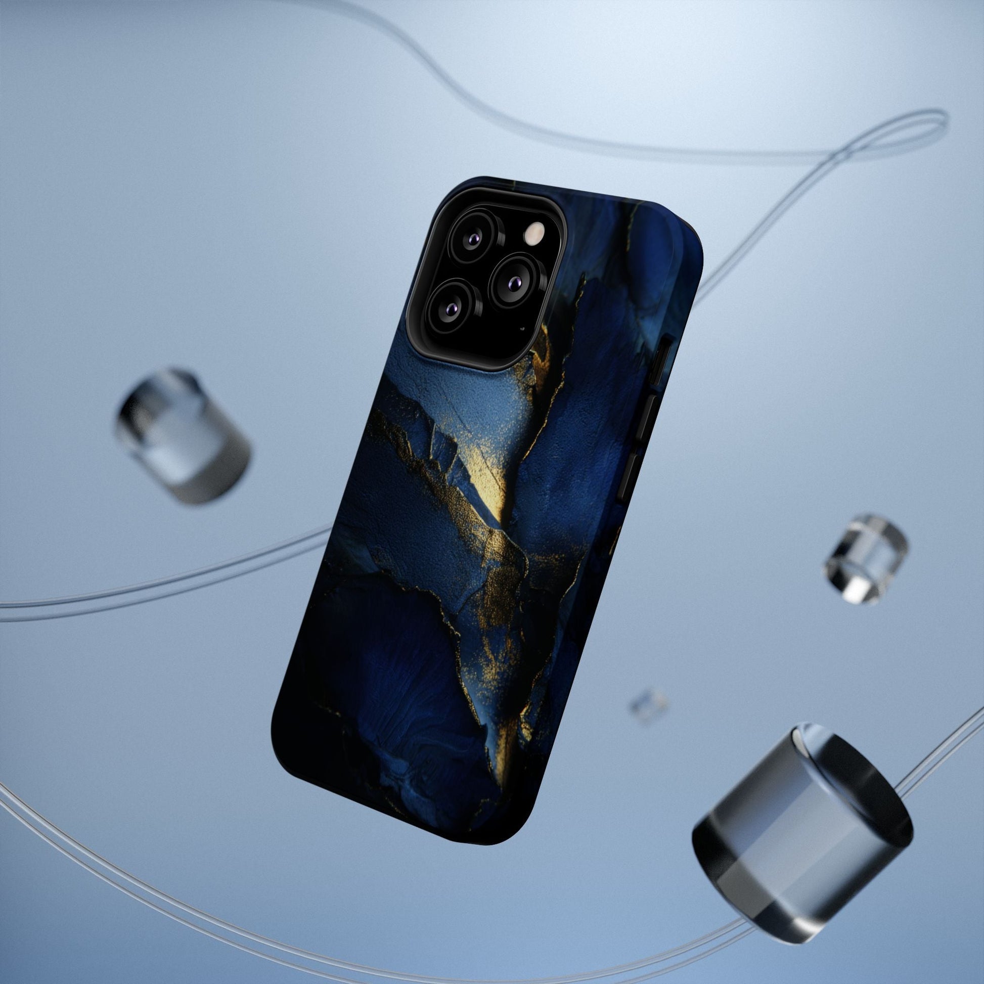 Phone Case - Blue and Gold 8k HD Design - Magnetic Tough Cases Printify