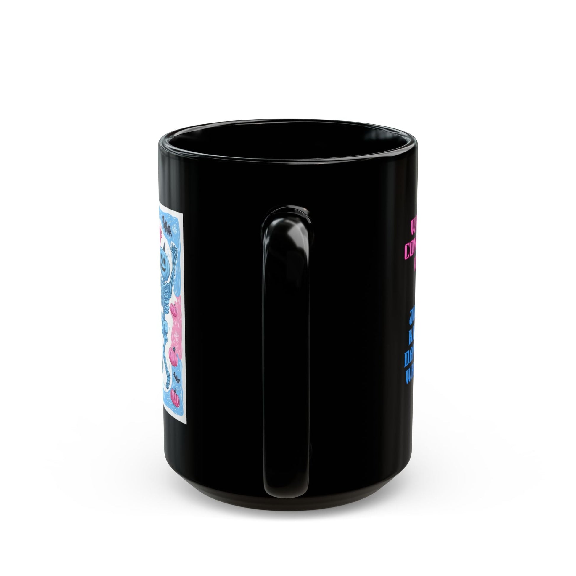 Halloween Mugs - Dancing Colorful Skeletons Halloween Pumpkin Heads | Unique Everyday Designz Home, Gifts & Apparel A Lid for Every Pot ~Everyday Designz~