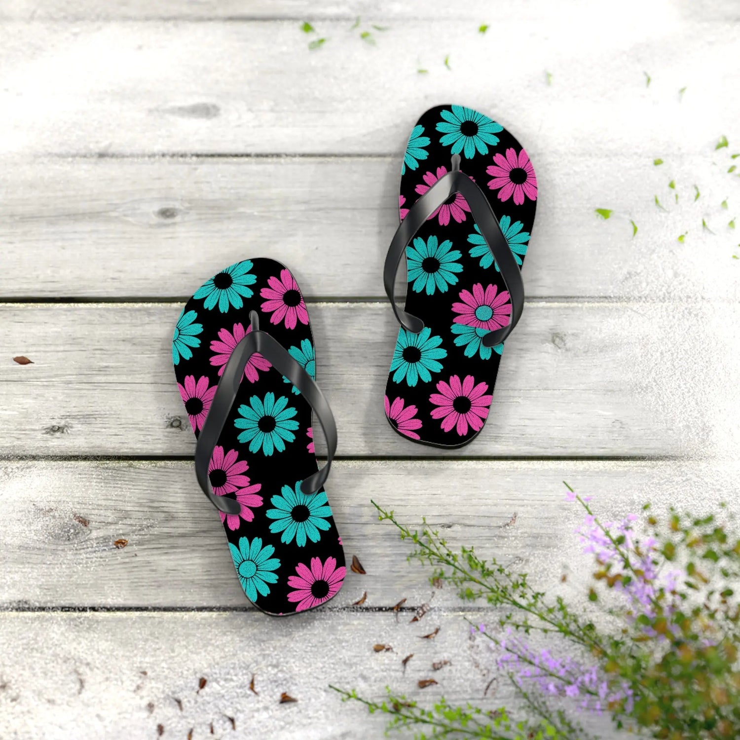Flip Flops - Pop Art Floral Design Printify