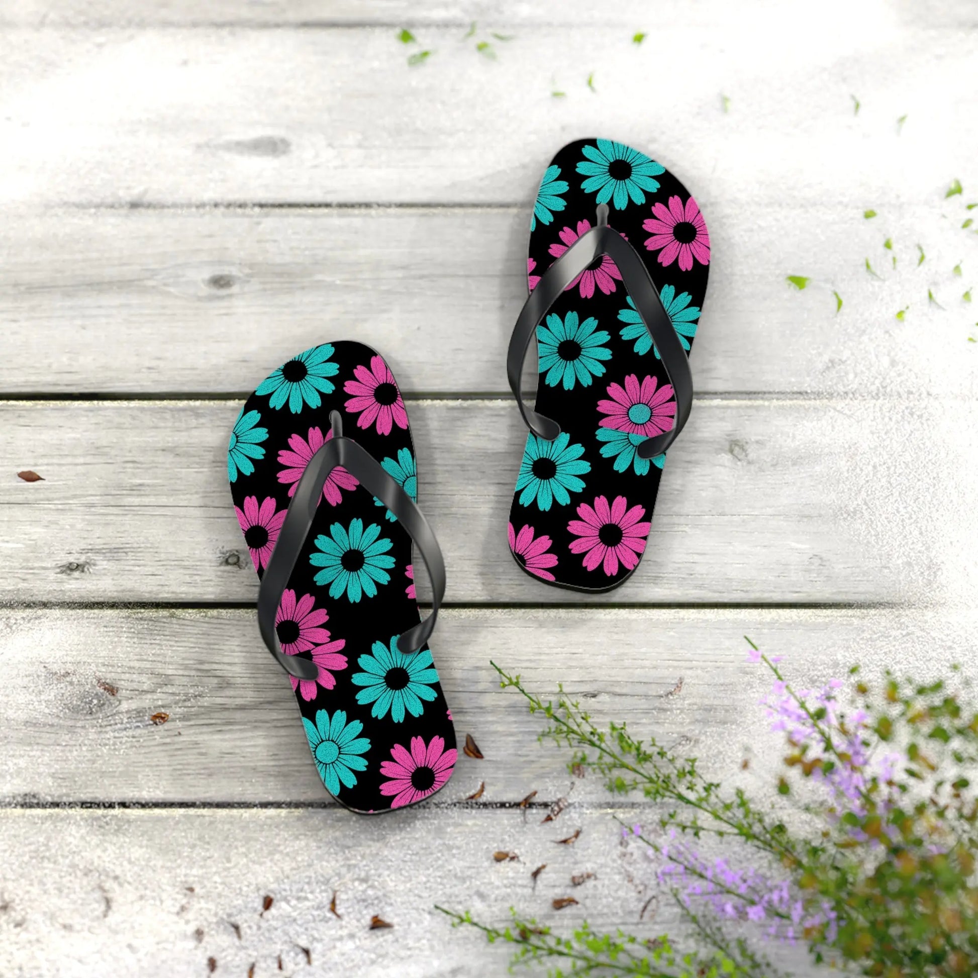 Flip Flops - Pop Art Floral Design Printify