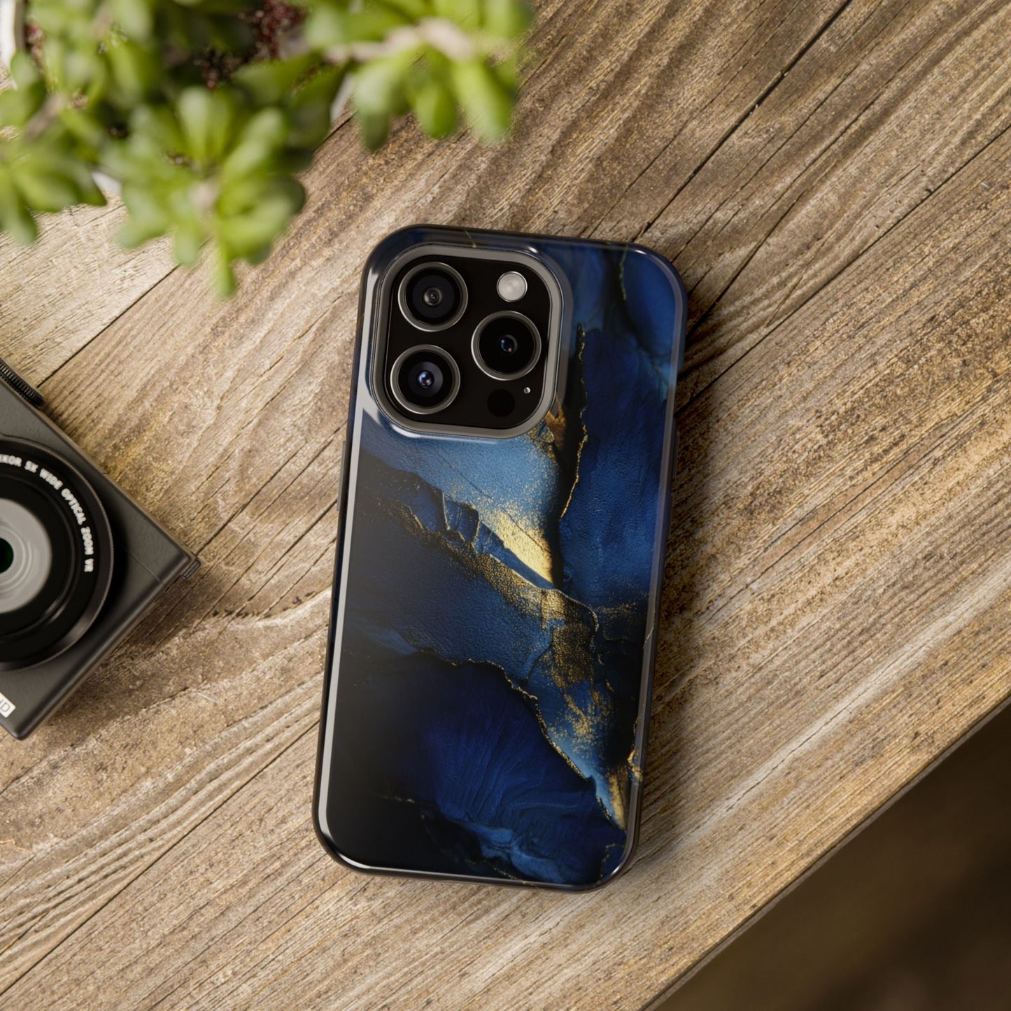Phone Case - Blue and Gold 8k HD Design - Magnetic Tough Cases Printify