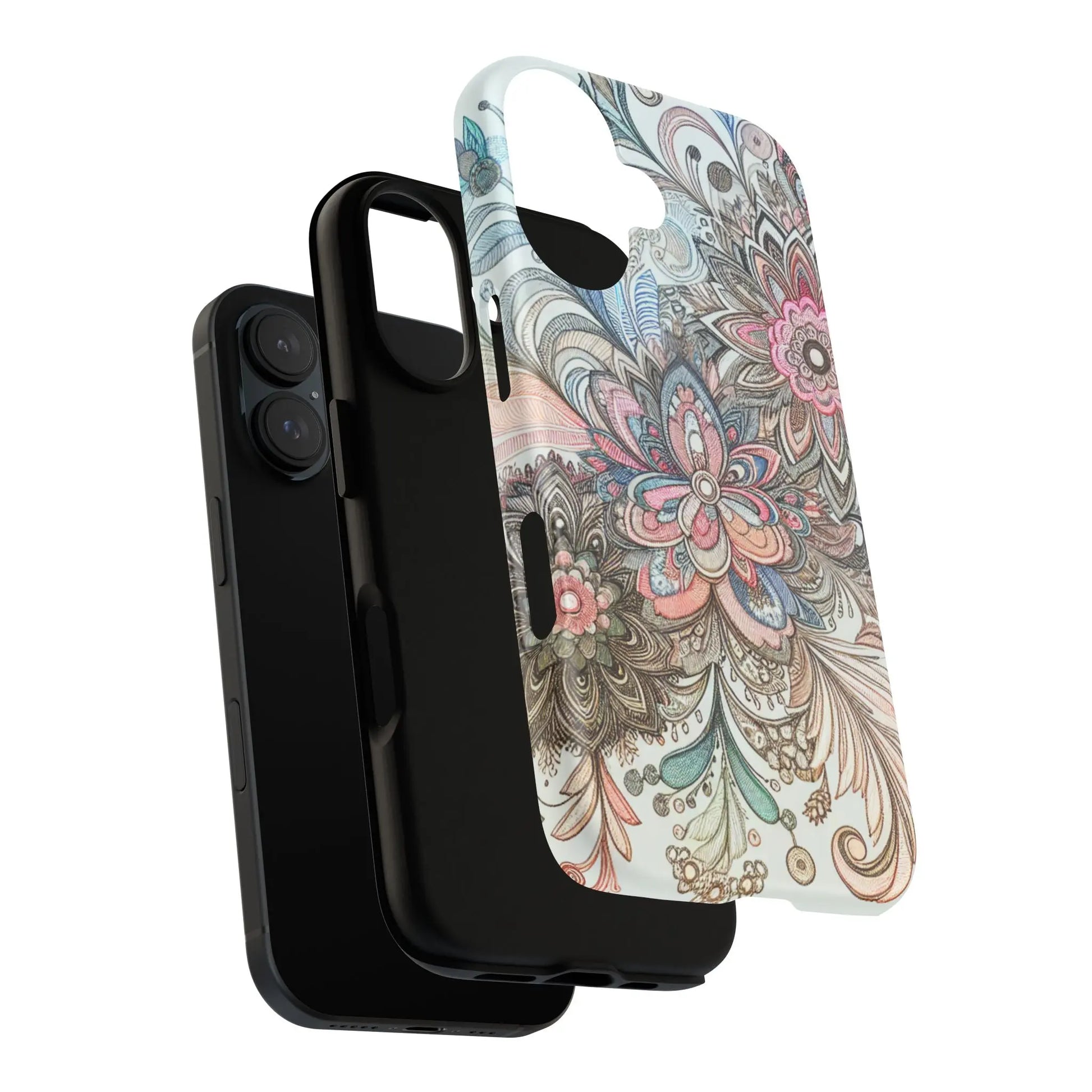 Floral Phone Case, Tough Cases, Protective mobile cover for flower lovers, Gift for her, Stylish phone accessory, Unique floral [...] Printify
