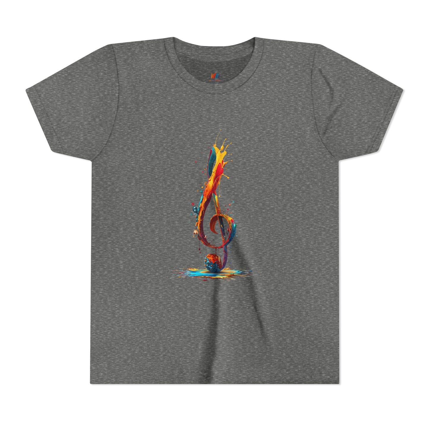 Youth Music Note Tee, Colorful Treble Clef Shirt, Kids Musical Gift, Summer Fun Top, Music Lover T-Shirt