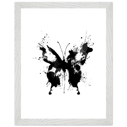Black Butterfly Splat Framed Poster – One of a kind Abstract Art (Multiple Sizes) | Unique Everyday Designz Home, Gifts & Apparel A Lid for Every Pot ~Everyday Designz~